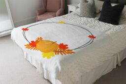 Benjamin Tate Design Pumpkin Blanket in Natural - Size: 120 cm x 150 cm - thumbnail 3
