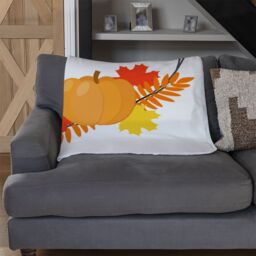 Benjamin Tate Design Pumpkin Blanket in Natural - Size: 120 cm x 150 cm - thumbnail 2