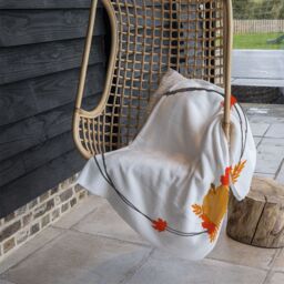 Benjamin Tate Design Pumpkin Blanket in Natural - Size: 120 cm x 150 cm - thumbnail 4