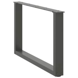Berkfield Home Coffee Table Legs U-Shaped 2 pcs Anthracite 60x(42-43) cm Steel - thumbnail 4