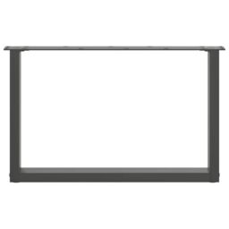Berkfield Home Coffee Table Legs U-Shaped 2 pcs Anthracite 60x(42-43) cm Steel - thumbnail 5