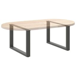 Berkfield Home Coffee Table Legs U-Shaped 2 pcs Anthracite 60x(42-43) cm Steel - thumbnail 8