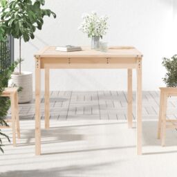 Berkfield Home Garden Table 82.5x82.5x76 cm Solid Wood Pine in Brown - thumbnail 3
