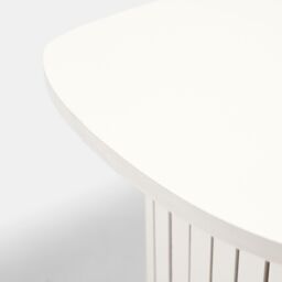 OHS Madison Ribbed Long Coffee Table Living Room Office End Side Table in Cream - thumbnail 5