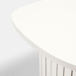 OHS Madison Ribbed Long Coffee Table Living Room Office End Side Table in Cream - thumbnail 4