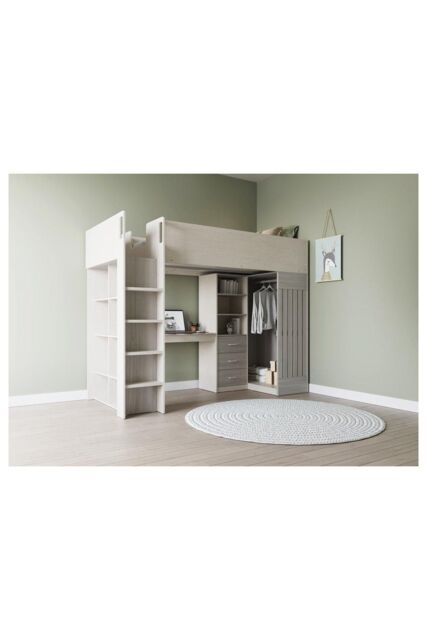Seconique Jupiter High Sleeper Bed in Taupe - Size: Single - image 1