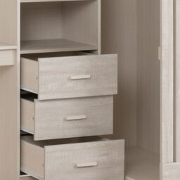 Seconique Jupiter High Sleeper Bed in Taupe - Size: Single - thumbnail 7
