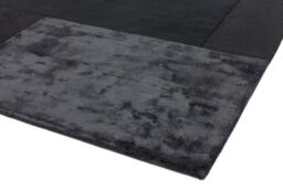 The Rug Shop UK Charcoal Geometric Luxurious Easy To Clean Cotton Backing Rug - Size: 160 cm x 230 cm - thumbnail 2