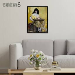 "Artery8 Henri Regnault Biblical Figure Salome Framed Canvas Wall Art Print in Yellow - Size: W12"" x H16""" - thumbnail 3