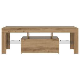 Berkfield Home TV Cabinet with LED Lights Artisan Oak 120x36.5x40 cm Engineered Wood in Brown - thumbnail 6