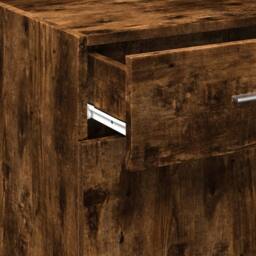 Berkfield Home Sideboard Smoked Oak 50x42.5x93 cm Engineered Wood in Brown - thumbnail 9