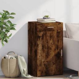 Berkfield Home Sideboard Smoked Oak 50x42.5x93 cm Engineered Wood in Brown - thumbnail 2