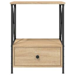 Berkfield Home Bedside Tables 2 pcs Sonoma Oak 50x41x65 cm Engineered Wood in Light Tan - Size: 50 x 41 x 65 cm - thumbnail 6
