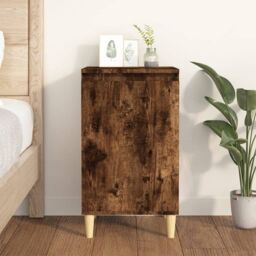Berkfield Home Bedside Cabinet Smoked Oak 40x35x70 cm Engineered Wood in Brown - Size: 40 x 35 x 70 cm - thumbnail 1
