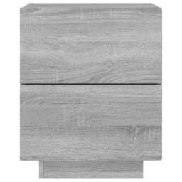 Berkfield Home Decorative Bedside Cabinets with LED Lights 2 pcs Grey Sonoma Eng - thumbnail 8