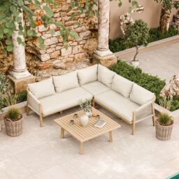 Royalcraft Roma 5 Seater Corner Lounge Set in Natural - thumbnail 9