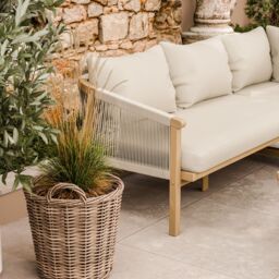 Royalcraft Roma 5 Seater Corner Lounge Set in Natural - thumbnail 6