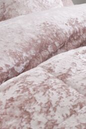 Catherine Lansfield 'Crushed Velvet' Duvet Set in Light Pink - Size: Super King - thumbnail 3