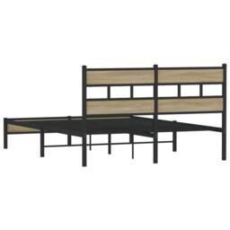 Berkfield Home Bed Frame without Mattress Sonoma Oak 137x190 cm Engineered Wood in Light Tan - thumbnail 6