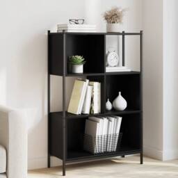 Berkfield Home Bookcase Black 72x28x109 cm Engineered Wood - Size: 72 x 28 x 109 cm - thumbnail 2