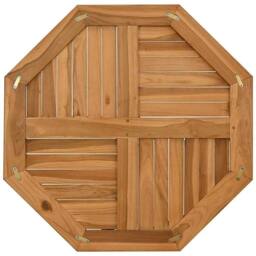 Berkfield Home Table Top 70x70x2.5 cm Octagonal Solid Wood Teak in Brown - thumbnail 5