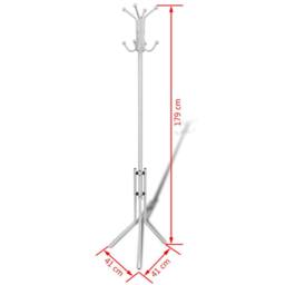 Berkfield Home Metal White Coat Stand - thumbnail 4