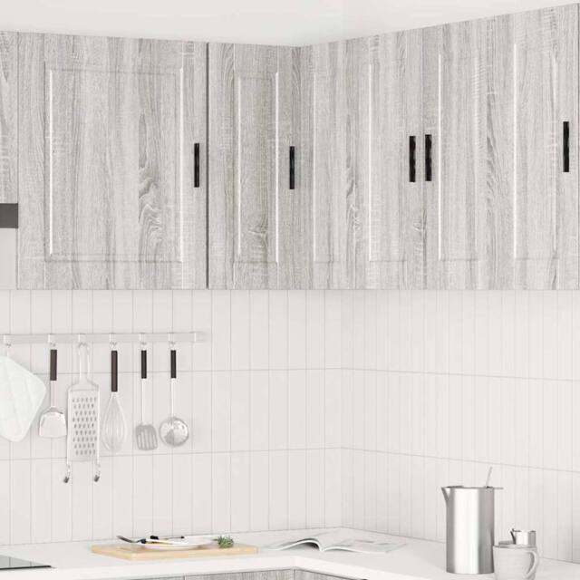 "Berkfield Home Kitchen Wall Corner Cabinet ""Porto"" Grey Sonoma Engineered Wood" - image 1