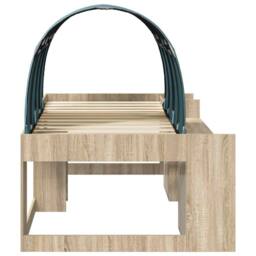 Berkfield Home Bed Frame with Tunnel 3 pcs Sonoma Oak & Light Blue in Brown - thumbnail 7
