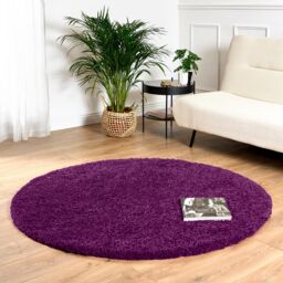 Bravich LTD Thick Shaggy Circle Rug California - Soft Deep Pile Round Fluffy Rug for Living Room Bedroom - Multiple Sizes & Colours Available - thumbnail 1
