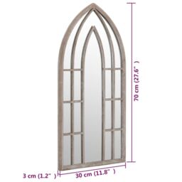 Berkfield Home Mirror Sand 70x30 cm Iron for Indoor Use in Beige - thumbnail 6
