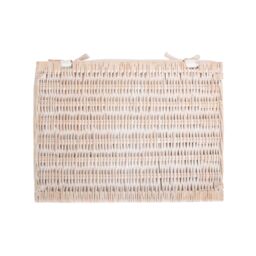 Red Hamper Wicker White Wash Steamed Cotton Lined Storage Basket - Size: Medium - thumbnail 4