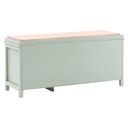 Wyld and Coco Mint Green Shoe Bench With 3 Drawers and Padded Seat - thumbnail 6