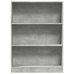 Berkfield Home Bookcase Concrete Grey 80x24x109 cm Engineered Wood - Size: 80 x 24 x 109 cm - thumbnail 4