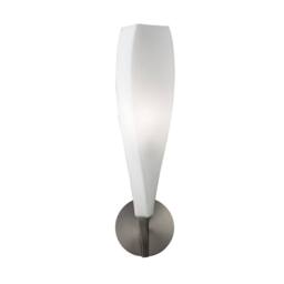 Netlighting Neo Wall Lamp Switched 1 Light E27 Satin NickelFrosted White Glass in Grey