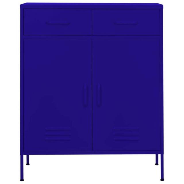 Berkfield Home Storage Cabinet Navy Blue 80x35x101.5 cm Steel - image 1