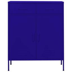 Berkfield Home Storage Cabinet Navy Blue 80x35x101.5 cm Steel