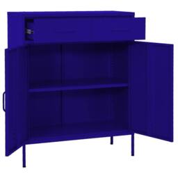 Berkfield Home Storage Cabinet Navy Blue 80x35x101.5 cm Steel - thumbnail 5