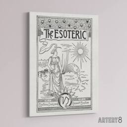 "Artery8 The Esoteric Journal Cover Hiram Butler Vintage Canvas Wall Art in White - Size: W18"" x H24""" - thumbnail 2