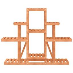 Berkfield Home Elegant Flower Stand 110x25x96 cm Solid Wood Fir in Brown - Size: 110 x 25 x 96 cm - thumbnail 5