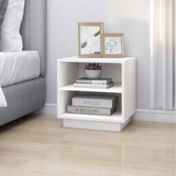 Berkfield Home Bedside Cabinets 2 pcs White 40x34x40 cm Solid Wood Pine - Size: 40 x 34 x 40 cm - thumbnail 4
