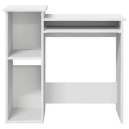 Berkfield Home Decorative Desk with Shelves White 84x40x78 cm Engineered Wood - Size: 84 x 40 x 78 cm - thumbnail 5