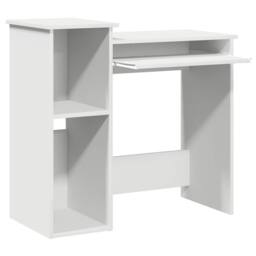Berkfield Home Decorative Desk with Shelves White 84x40x78 cm Engineered Wood - Size: 84 x 40 x 78 cm - thumbnail 4