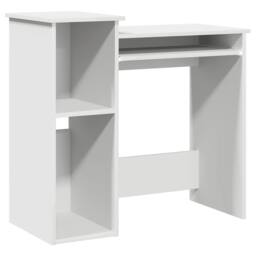 Berkfield Home Decorative Desk with Shelves White 84x40x78 cm Engineered Wood - Size: 84 x 40 x 78 cm - thumbnail 3