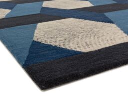 The Rug Shop UK Blue Luxurious Modern Easy to clean Machine Made Geometric Area Rug - Size: 160 cm x 230 cm - thumbnail 3