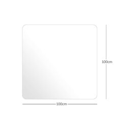 Nicoman Transparent Chair Mat for Hard Floors 100x100cm in Clear - Size: 100 cm x 100 cm - thumbnail 2