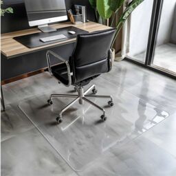 Nicoman Transparent Chair Mat for Hard Floors 100x100cm in Clear - Size: 100 cm x 100 cm - thumbnail 1