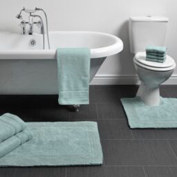 Allure Bath Fashions Elegance Reversible Heavyweight Bath Mat in Duck Egg Blue - thumbnail 2