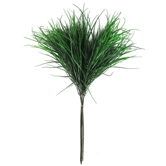 Leaf Pack of 6 x 90cm Artificial Grass Stem Spray in Green - Size: 6 x 90 cm - image 1