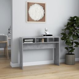 Berkfield Home Console Table Concrete Grey 105x30x80 cm Engineered Wood - Size: 105 x 30 x 80 cm - thumbnail 3