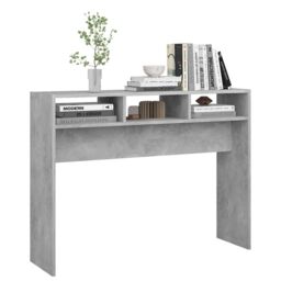 Berkfield Home Console Table Concrete Grey 105x30x80 cm Engineered Wood - Size: 105 x 30 x 80 cm - thumbnail 4